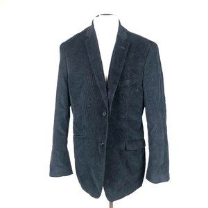 Adolfo 44R Button-Down Vest Purple Lined Black